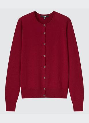 Женский шерстяной базовый кардиган от uniqlo