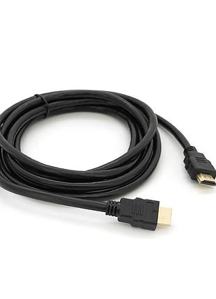 Кабель merlion hdmi-hdmi high speed 3.0m, v1.4, od-7.5mm, круглый black, коннектор black, (пакет) q125
