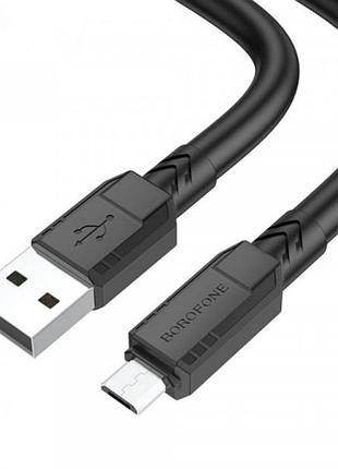 Кабель borofone bx81, usb-micro, 2.4a, довжина 1м, black, box