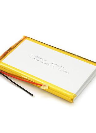 Литий-полимерный аккумулятор 9*60*100mm (li-ion 3.7в 8000мач)