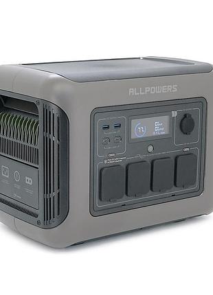 Power station allpowers r1500 lite app control, wi-fi, bluetooth, 1600w, 1056wh lifepo4 3500cycles, mppt 650w max, car port,