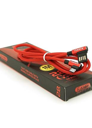 Кабель ikaku ksc-028 jindian charging data cable for micro, red, длина 1м, 2.4a, box