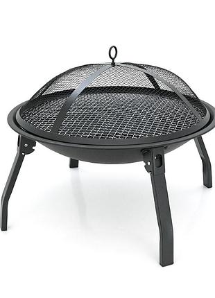 Гриль вугільний круглий, 55х28 см, black