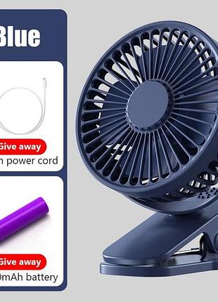Портативный вентилятор fan-af01 с батарейным питанием, usb, зажимом, 3 режимами и 360°