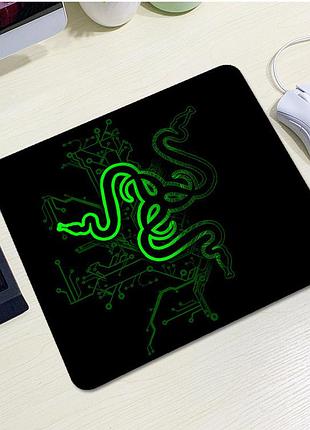Коврик 200*240 тканевый razer 13, толщина 2 мм, цвет black/green, пакет