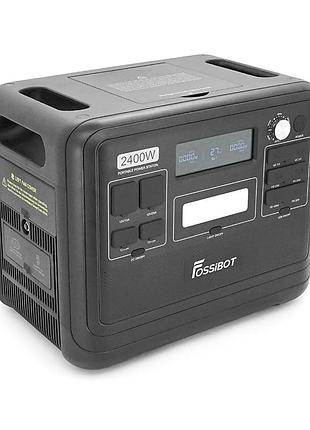 Портативная зарядная станция fossibot f2400, 2200w/2048wh lifepo4, mppt 500w max, xt60-12v/25а, 2xdc5521-12v-3a, carport-12v-10a,