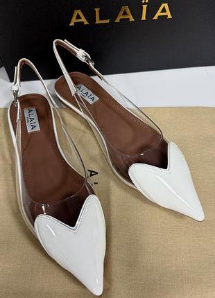 Жіночі білі босоніжки alaïa з фігурним носком, розмір 38