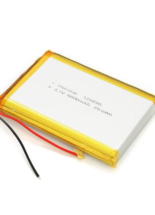 Литий-полимерный аккумулятор 12*60*90mm (li-ion 3.7в 8000мач)