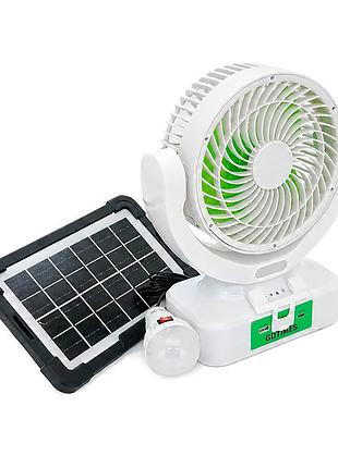 Вентилятор gdtimes gd 8021bt+лихтар+радио+bluetooth, solar+ встроенный аккумулятор, box
