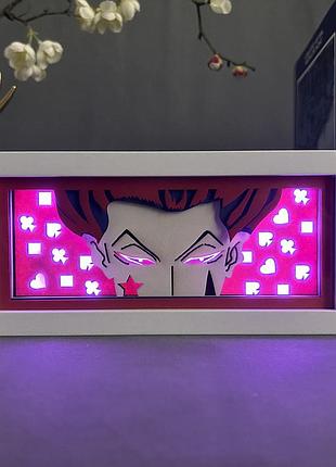 Многослойный ночник лампа аниме hunter × hunter светильник хисока мороу rgb