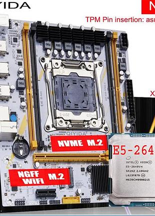 Материнска плата qiyida x99 k9s tmp2.0 + проц. 2640v4 (10 ядер / 20 потоків), частота до 3.4 ghz.