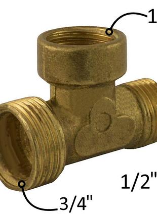 Трійник перехідний 3/4*1/2*1/2" нвн (20*15*15), дніпро