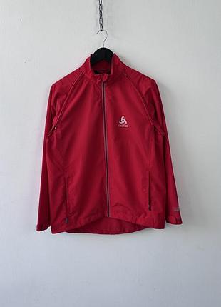 Куртка вітровка жилетка odlo logic windproof jacket mens m red convertible 2 in 1 running cycling vest