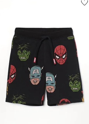 Шорти двунитка marvel h&m