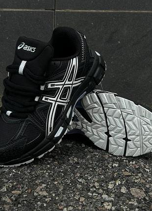 Кроссовки asics подростковые черно-белые