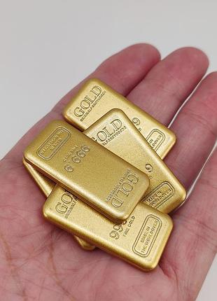 Золотой слиток сувенирный, металлический gold 999,9 1шт. арт. 07065