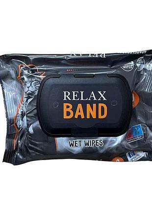 Влажные салфетки 30шт band универсальные (черные) клапан тм relax