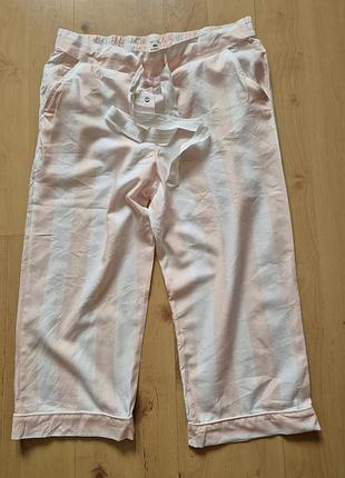 Піжамні капрі f&f nightwear, рожево-білі смужки, uk 12–14 (eur 40–42)