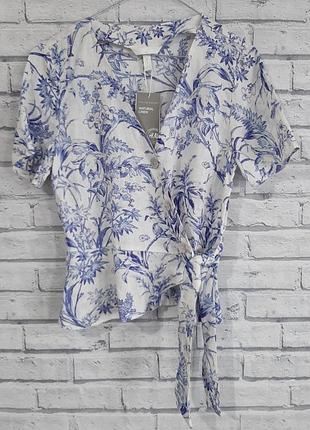 Блузка блуза рубашка h&amp;m лляна