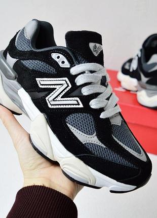 New balance 9060 black gray — жіночі кросівки чорні із сірим, розмір 40 (25,5 см) 39