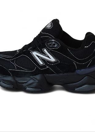 New balance 9060 black — жіночі чорні кросівки, розмір 40 (25,5 см) 37