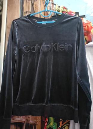 Calvin klein реглан свитшот велюровый бархат