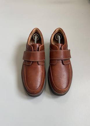 Полуботинки clarks un abode strap leather brown 43(28cm) ecco irving tods geox camper 2