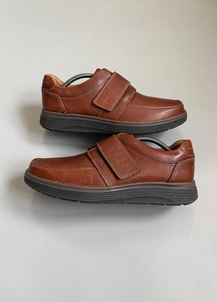Полуботинки clarks un abode strap leather brown 43(28cm) ecco irving tods geox camper 3