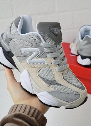 New balance 9060 gray beige — жіночі кросівки сірі з бежевим, розмір 39 (25 см) 41