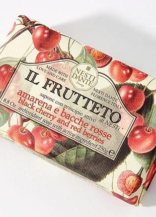 Italy, 🍒 nesti dante black cherry & red , unisex, нишевое парфюмированное органическое флорентийское мыло с экстрактом малины