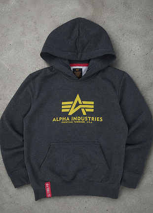 Alpha industries худи серое vintage