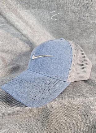 Бейсболка nike сіточка чоловіча унісекс, легка бейсболка з сіткою літо, джинсова бейсболка, бейсболка тракет сітка