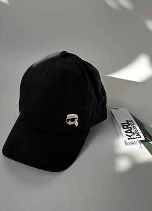 Кепка унисекс karl lagerfeld черная one size хлопок регулируемый