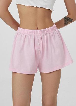 Бавовняні шорти ніжно-рожевого кольору h&m