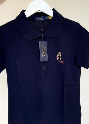 Поло жіноче ralph lauren темно-синій бавовна розмір s/m