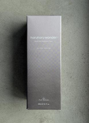 Haruharu wonder black rice hyaluronic toner 300ml гіалуроновий тонік з екстрактом чорного рису.
