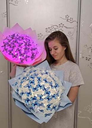 Сияющие букеты из бабочек