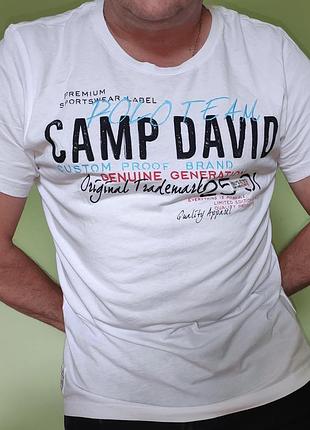 Нова сток катон стильна фірмова футболка бренд.camp david.хл