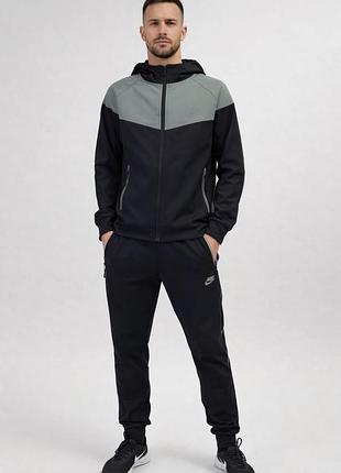 Чоловічий спортивний костюм nike дайвінг з еластаном чорний мінтол | весна осінь,демісезонні
