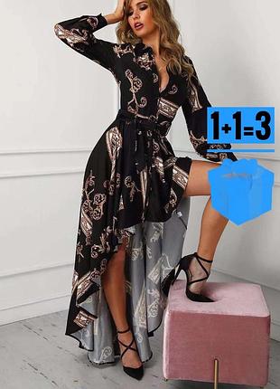 🥰 асиметрична сукня в принт shein xs без пояса