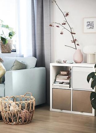 Стелаж ikea kallax: стелаж 2×2 + вставка з 2 шухлядами