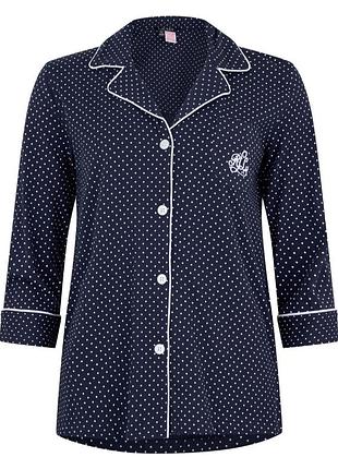 Рубашка домашняя/ пижамная в горох от ralph lauren, 100% хлопок