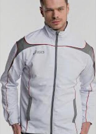 Кофта спортивна чоловіча asics world total fashion р.xxl біло-сіра