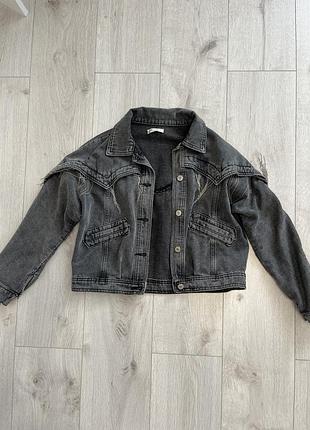 Сіра джинсова куртка, не велика(дитяча), loevia jeans