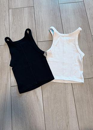 Топы zara черный и белый