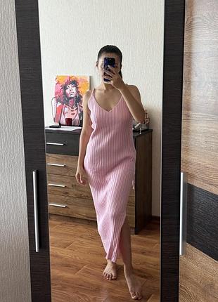 Сукня рожева, довга any mo