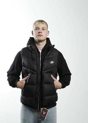Чоловіча жилетка nike storm-fit tech чорна | thermoplume | безрукавка | оригінал в’єтнам