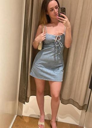 Джинсова сукня bershka