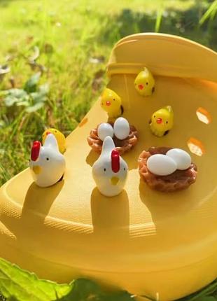 Джибитсы на кроксы сабо, джибитсы курочки курения палочка курица,джибитсы для шагов сабо курочка цушек, украсы для кроксов шармы, джибицы