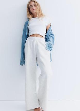 Xl h&m нові фірмові теплі жіночі спортивні штани спортивки джоггери прямого крою